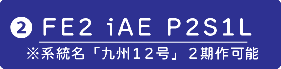 ②FE2 iAE P2S1L　※系統名「九州１２号」２期作可能